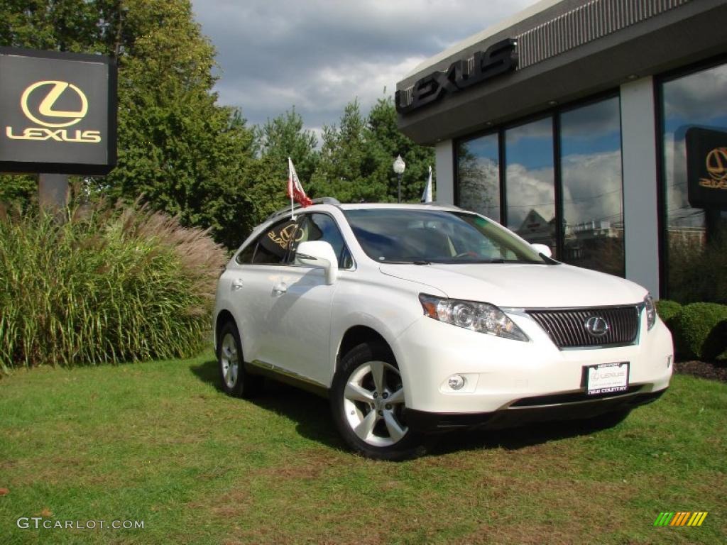 2010 RX 350 AWD - Starfire White Pearl / Parchment/Brown Walnut photo #1
