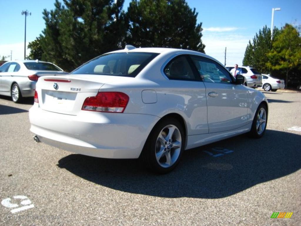 2011 1 Series 128i Coupe - Alpine White / Savanna Beige photo #5