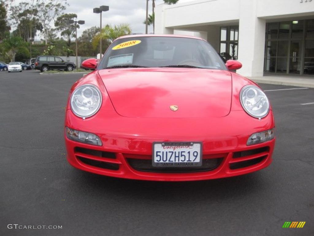 2008 911 Carrera S Coupe - Guards Red / Sand Beige photo #2