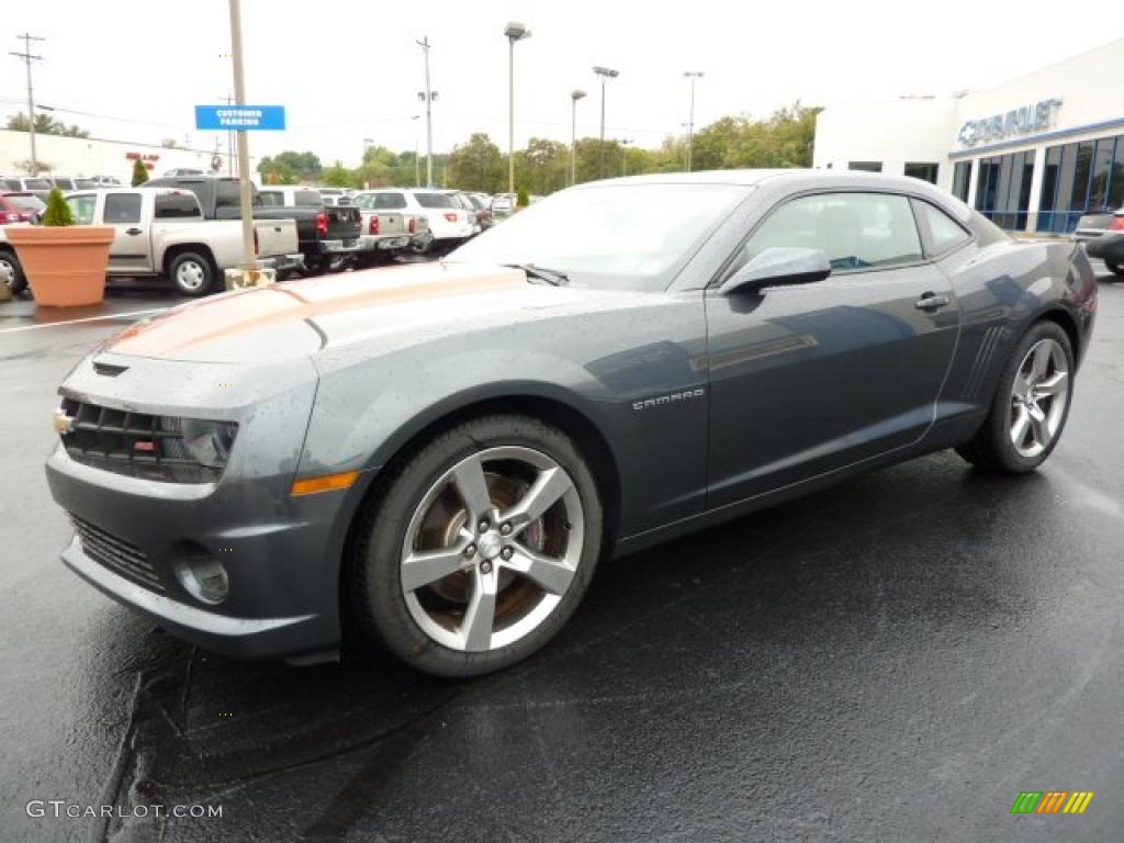 2010 Camaro SS/RS Coupe - Cyber Gray Metallic / Black photo #3