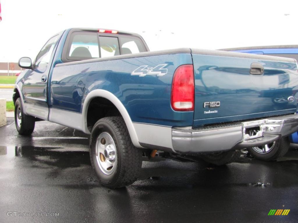 2000 F150 XLT Regular Cab 4x4 - Island Blue Metallic / Medium Graphite photo #14