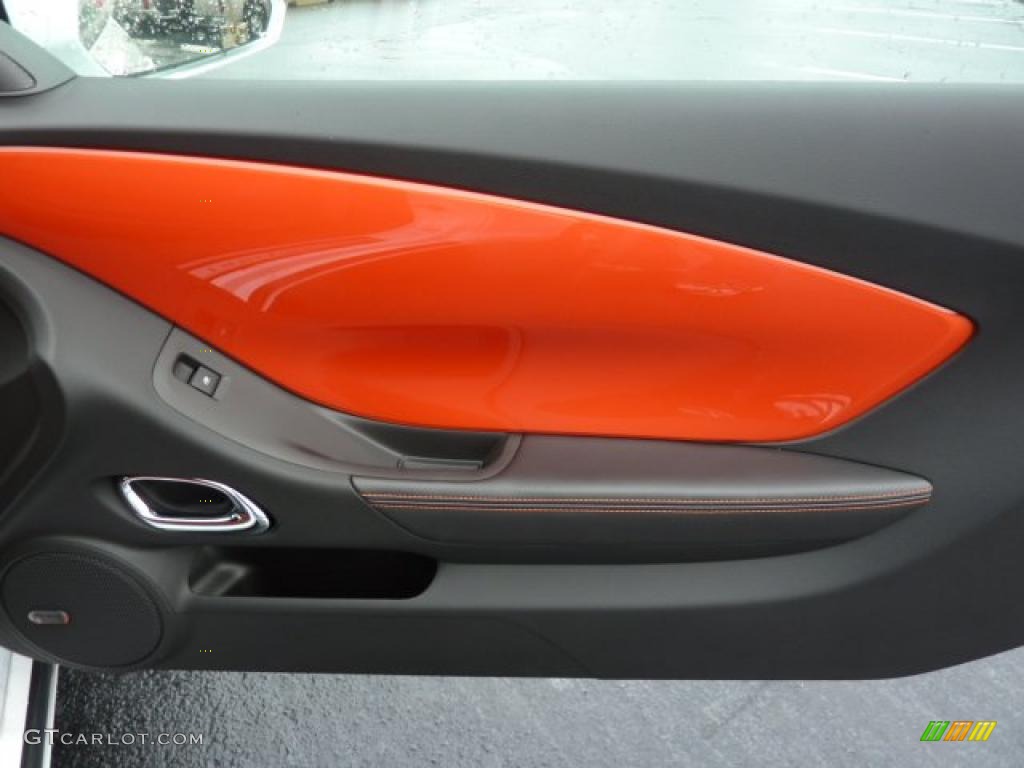2010 Camaro SS/RS Coupe - Summit White / Black/Inferno Orange photo #17