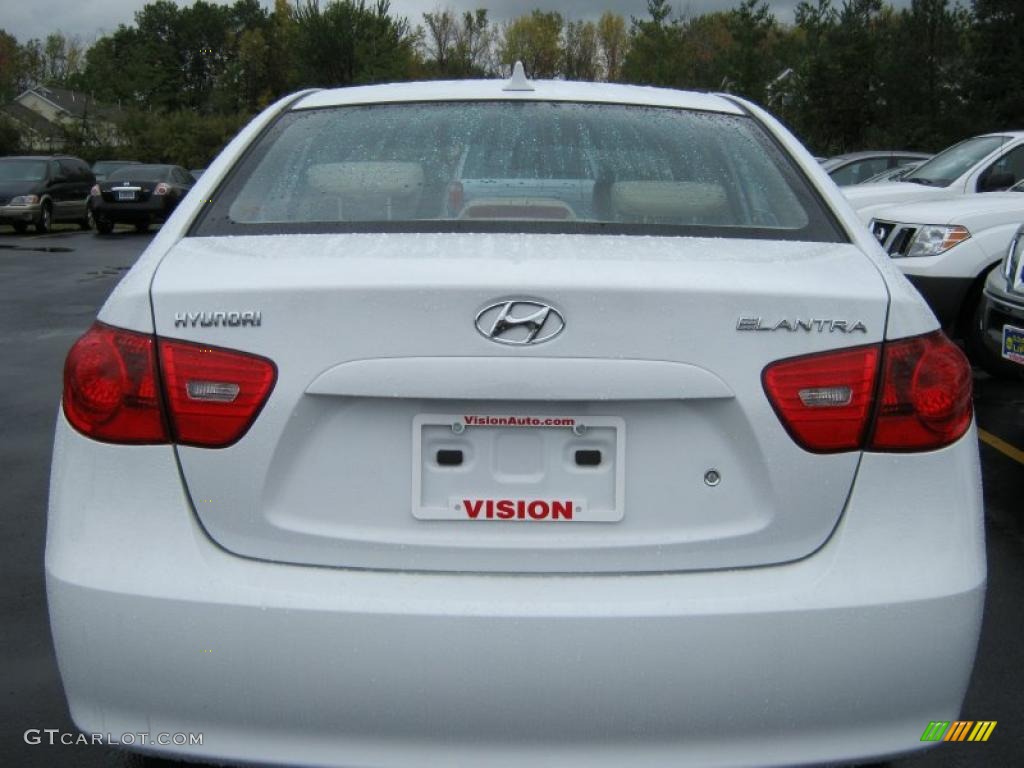 2009 Elantra GLS Sedan - Captiva White / Beige photo #14
