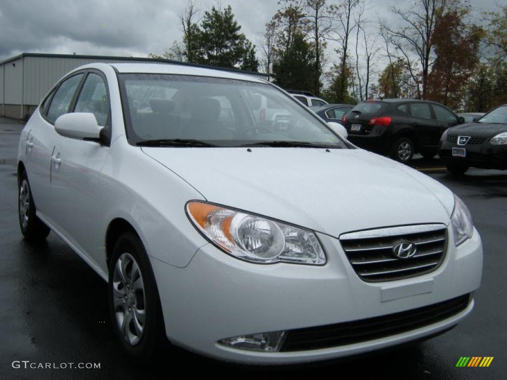 2009 Elantra GLS Sedan - Captiva White / Beige photo #15