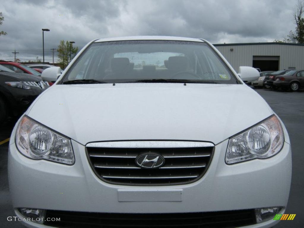 2009 Elantra GLS Sedan - Captiva White / Beige photo #16