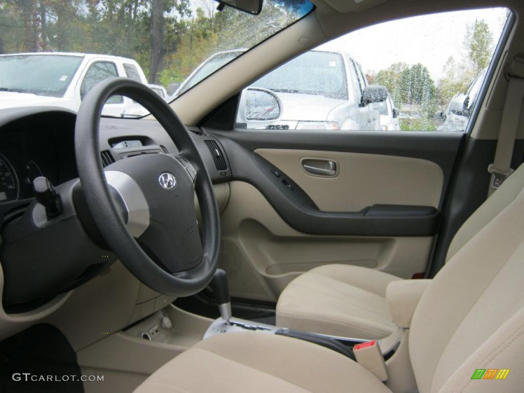 2009 Elantra GLS Sedan - Captiva White / Beige photo #21