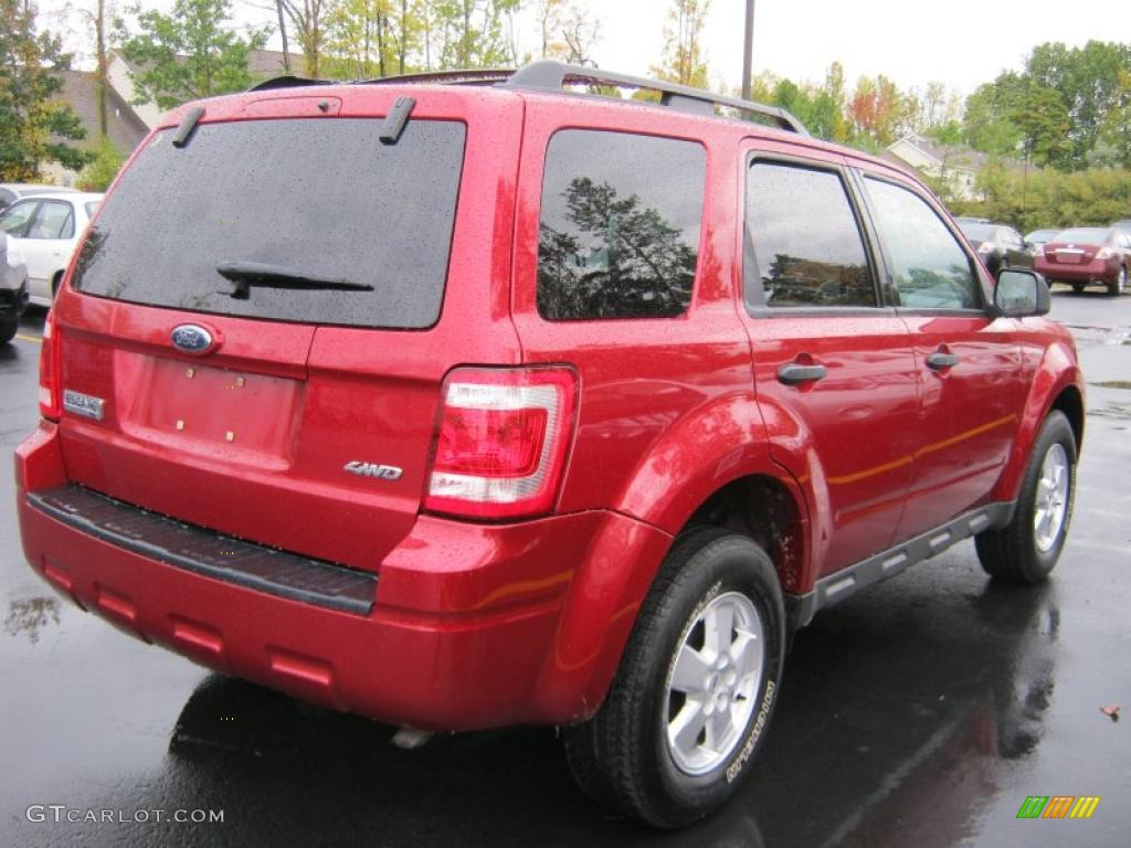 2009 Escape XLT 4WD - Redfire Pearl / Charcoal photo #2