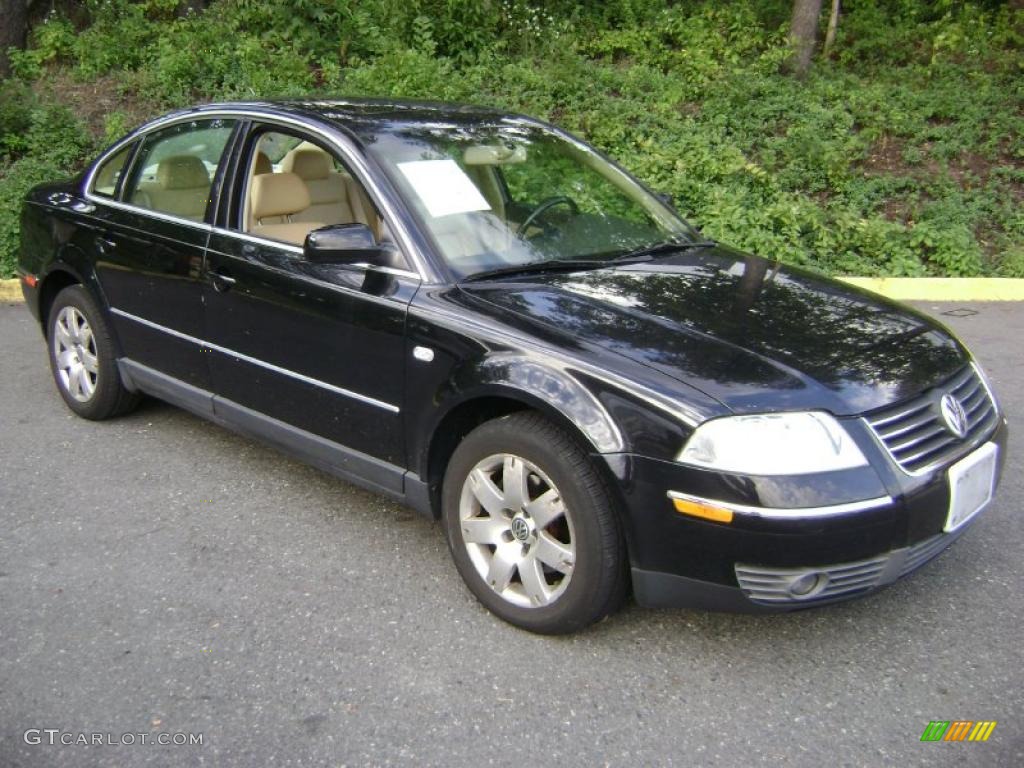 2001 Passat GLX Sedan - Black Magic Pearl / Beige photo #3