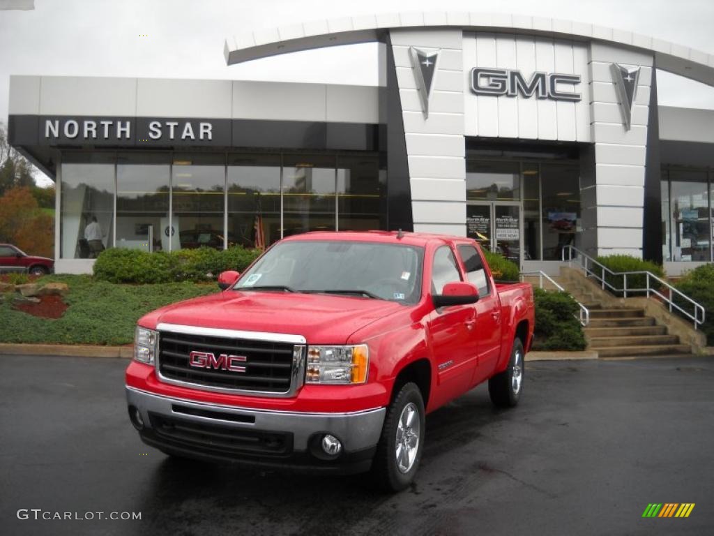 2010 Sierra 1500 SLT Crew Cab 4x4 - Fire Red / Ebony photo #1