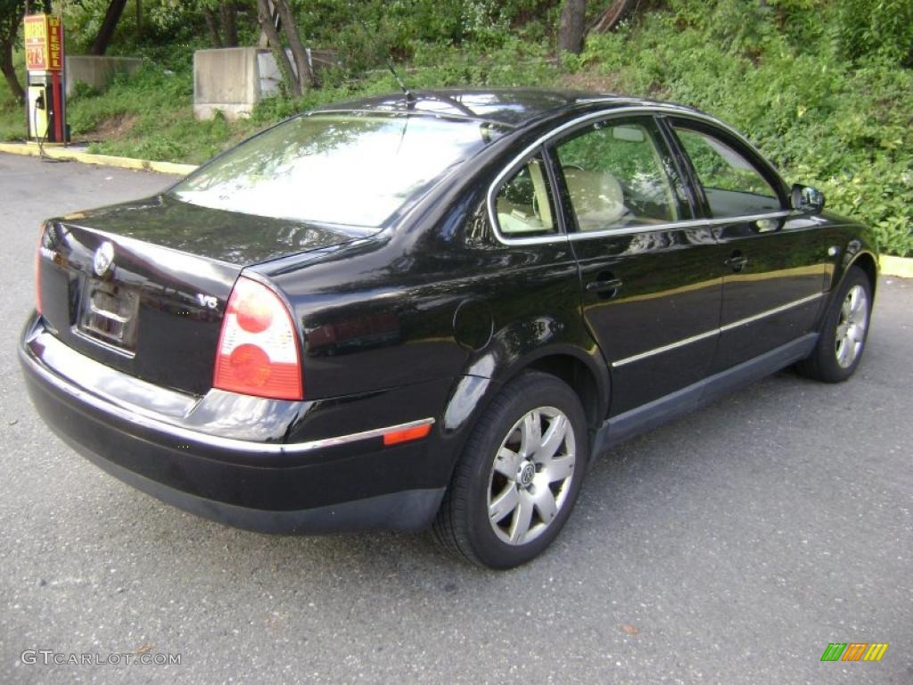 2001 Passat GLX Sedan - Black Magic Pearl / Beige photo #6