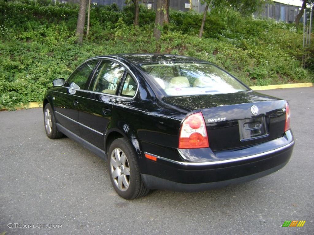2001 Passat GLX Sedan - Black Magic Pearl / Beige photo #7