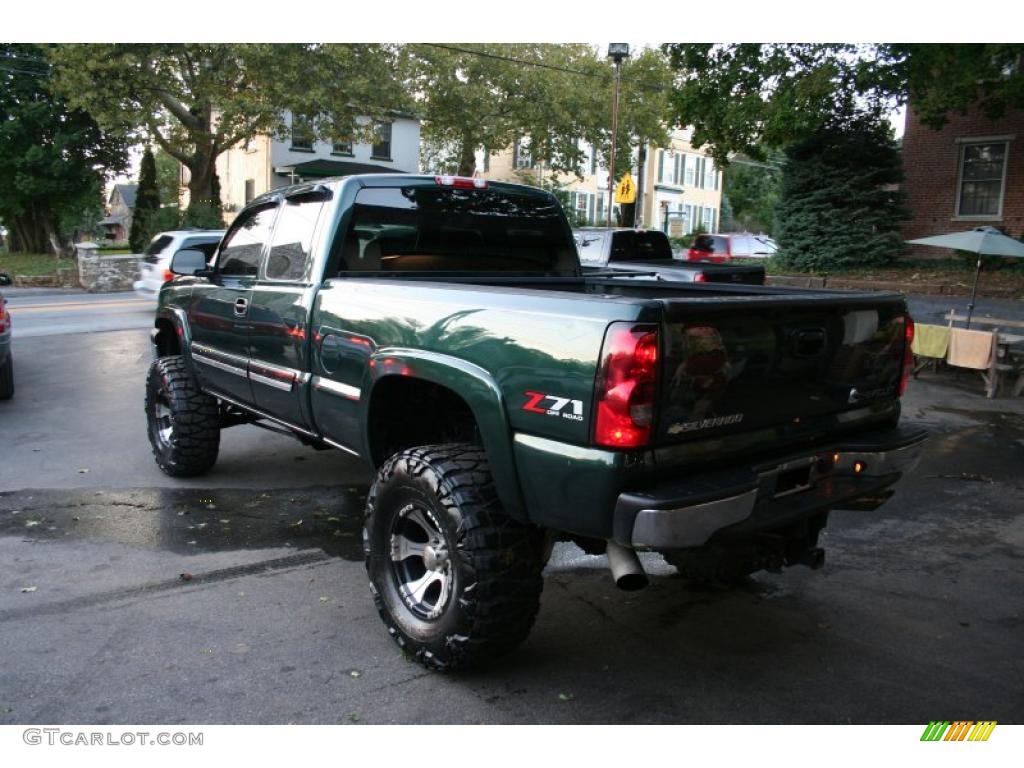 2004 Silverado 1500 Z71 Extended Cab 4x4 - Dark Green Metallic / Dark Charcoal photo #5
