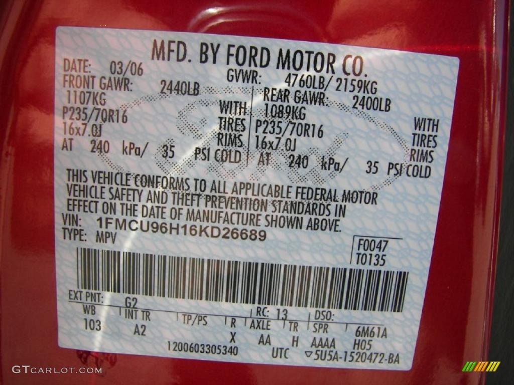2006 Escape Hybrid 4WD - Redfire Metallic / Medium/Dark Flint photo #13