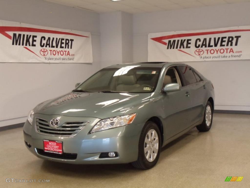 2007 Camry XLE V6 - Aloe Green Metallic / Ash photo #1