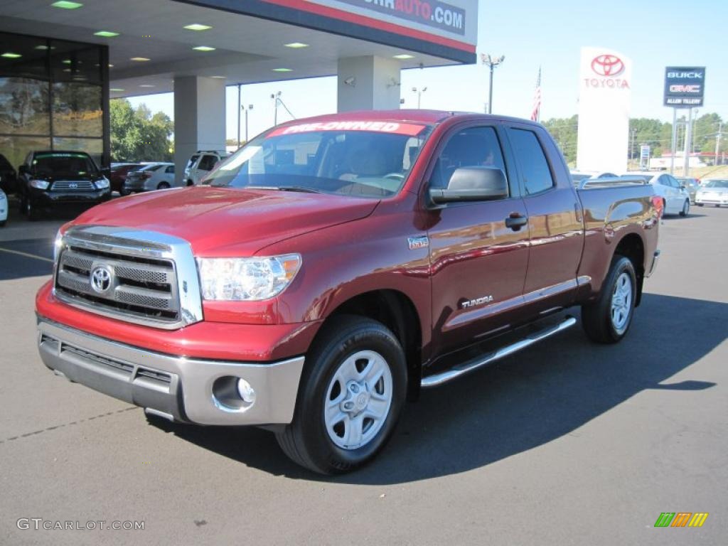 2010 Tundra Double Cab 4x4 - Salsa Red Pearl / Sand Beige photo #1