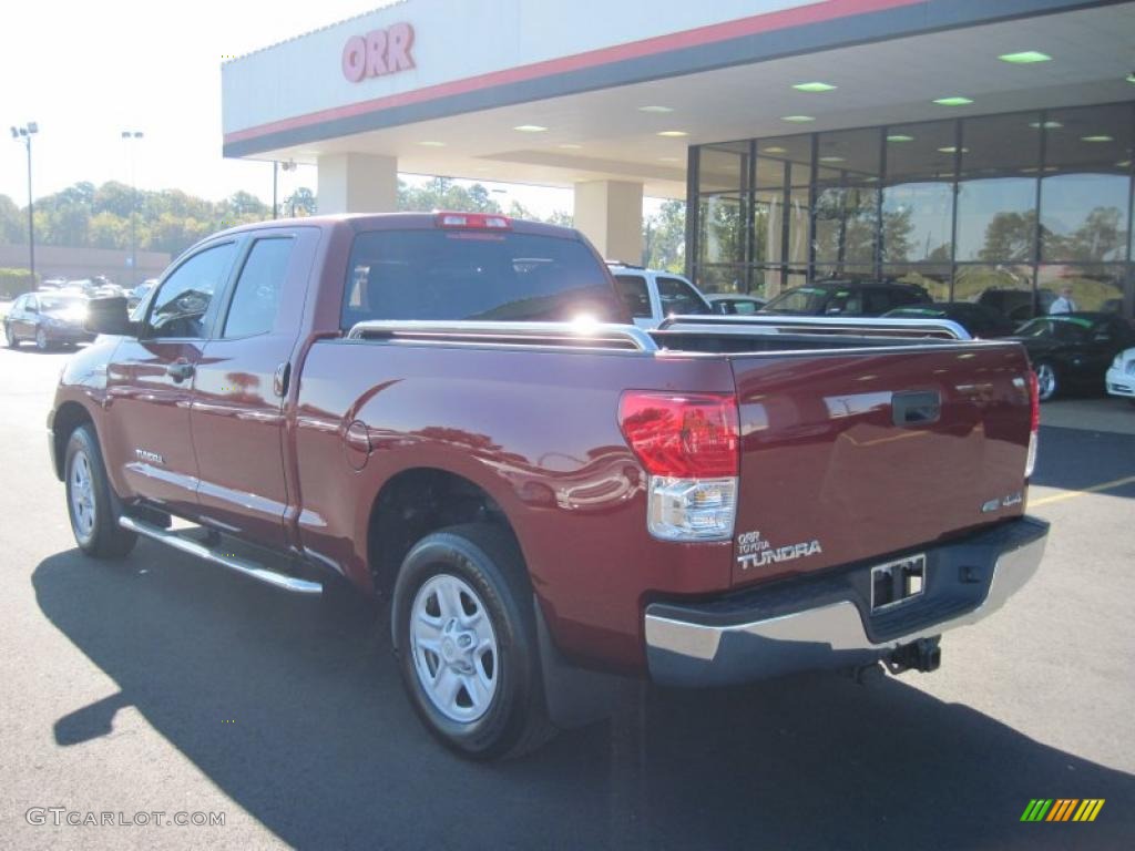 2010 Tundra Double Cab 4x4 - Salsa Red Pearl / Sand Beige photo #3