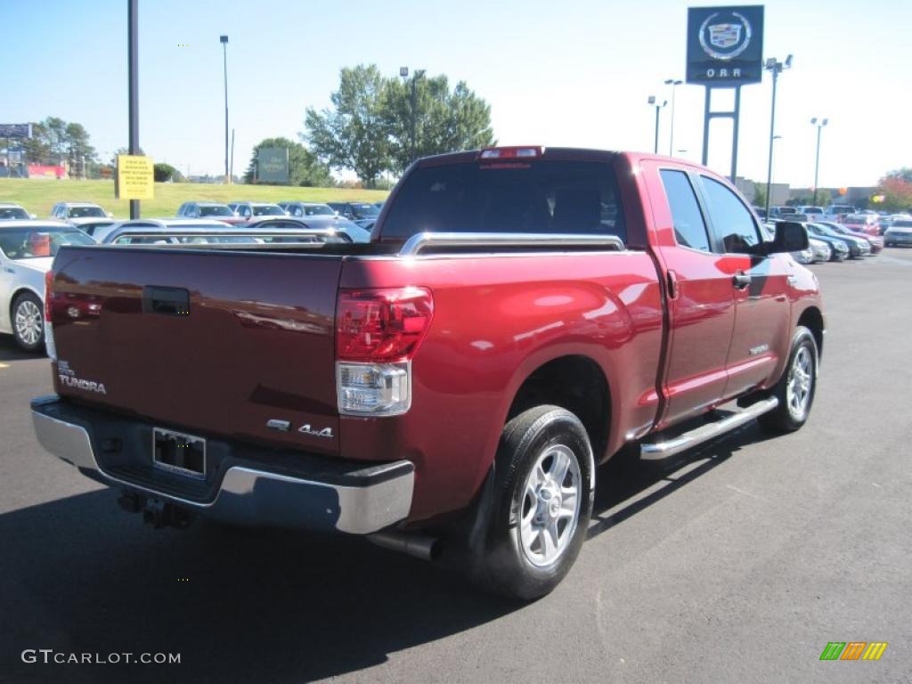 2010 Tundra Double Cab 4x4 - Salsa Red Pearl / Sand Beige photo #5