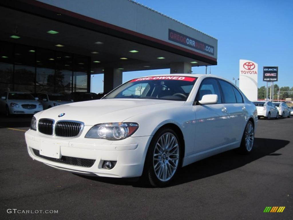 2008 7 Series 750i Sedan - Alpine White / Flannel Grey photo #1
