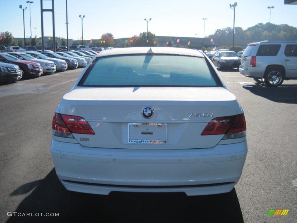 2008 7 Series 750i Sedan - Alpine White / Flannel Grey photo #4