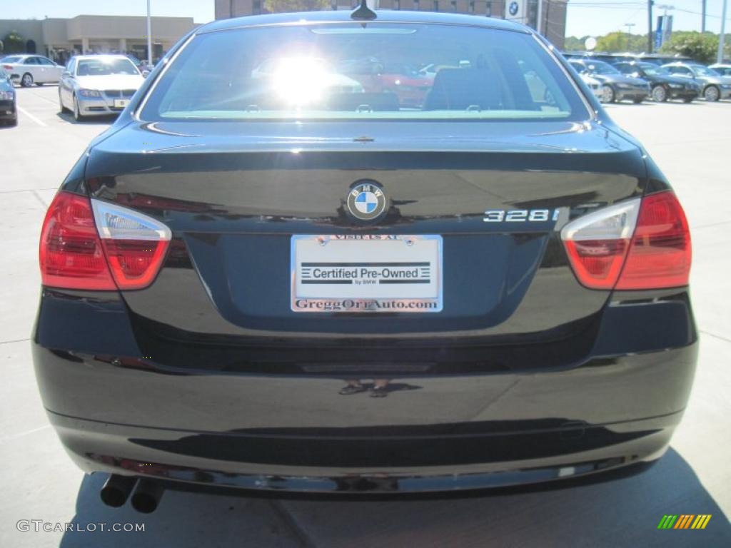 2007 3 Series 328i Sedan - Black Sapphire Metallic / Grey photo #6