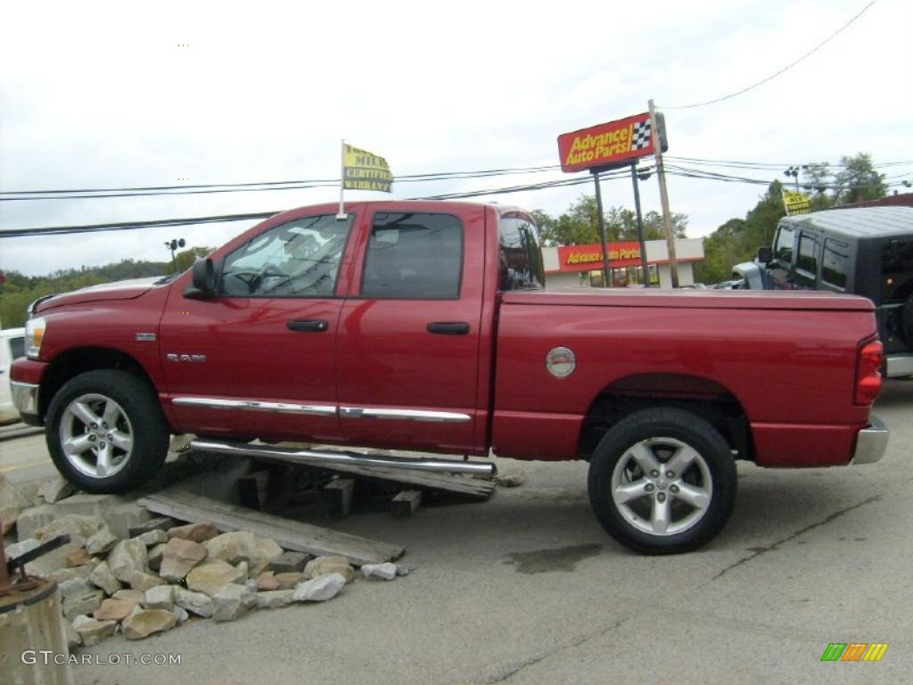 2008 Ram 1500 Big Horn Edition Quad Cab 4x4 - Inferno Red Crystal Pearl / Medium Slate Gray photo #2