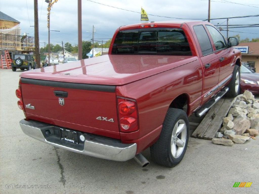 2008 Ram 1500 Big Horn Edition Quad Cab 4x4 - Inferno Red Crystal Pearl / Medium Slate Gray photo #5