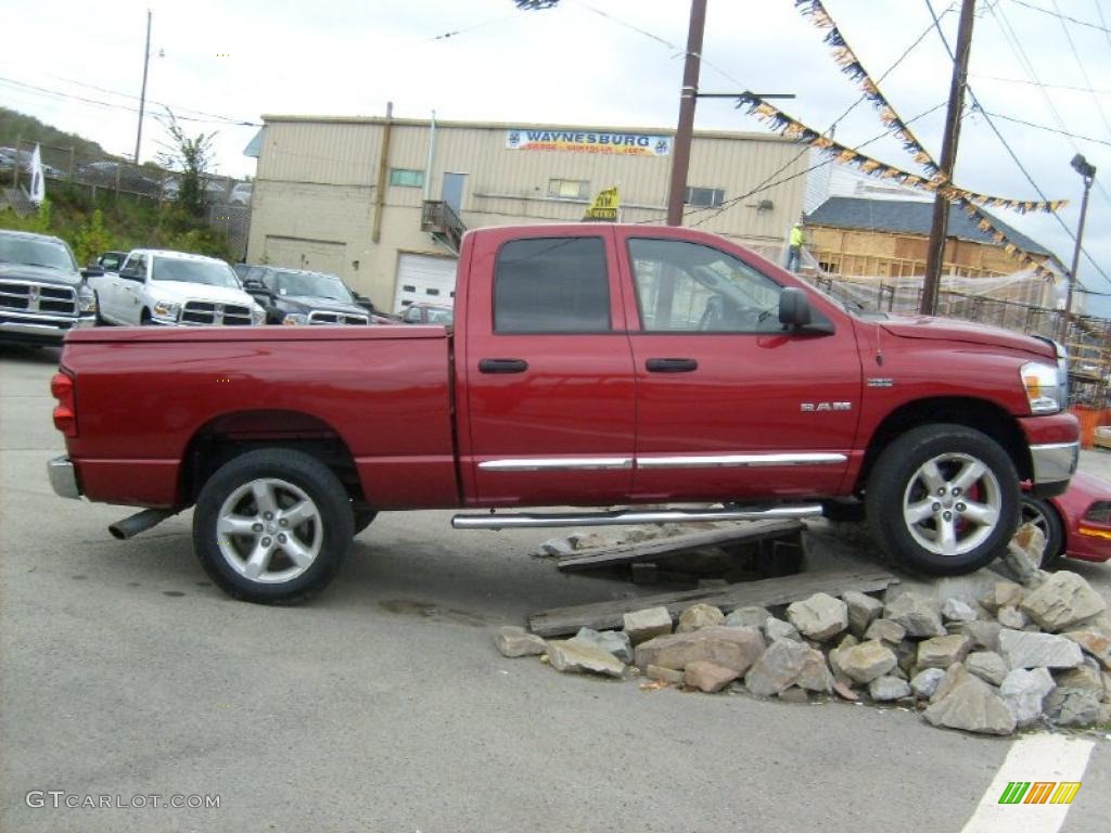 2008 Ram 1500 Big Horn Edition Quad Cab 4x4 - Inferno Red Crystal Pearl / Medium Slate Gray photo #6