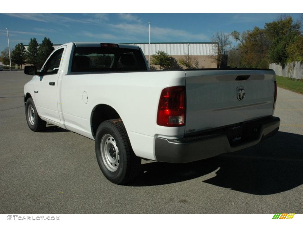 2010 Ram 1500 ST Regular Cab - Stone White / Dark Slate/Medium Graystone photo #4