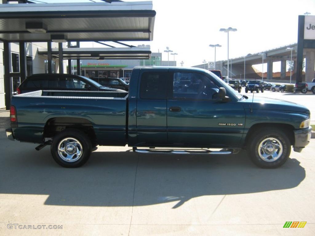 1998 Ram 1500 Laramie SLT Extended Cab 4x4 - Emerald Green Pearl / Gray photo #6