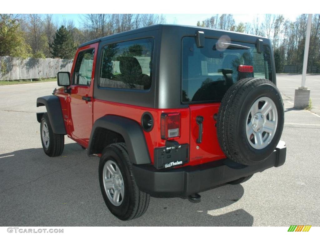 2011 Wrangler Sport 4x4 - Flame Red / Black photo #4