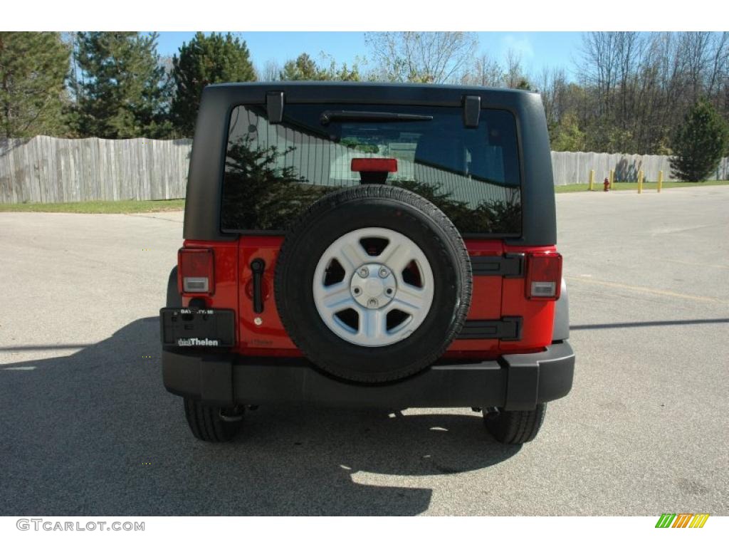 2011 Wrangler Sport 4x4 - Flame Red / Black photo #5