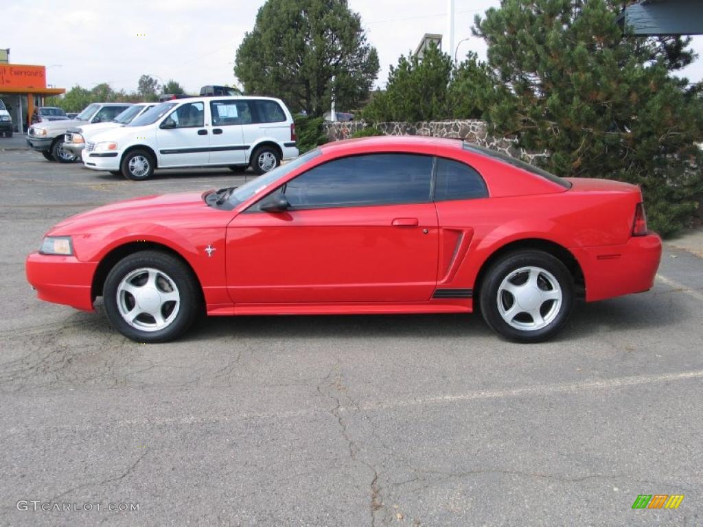 2002 Mustang V6 Coupe - Torch Red / Medium Graphite photo #1