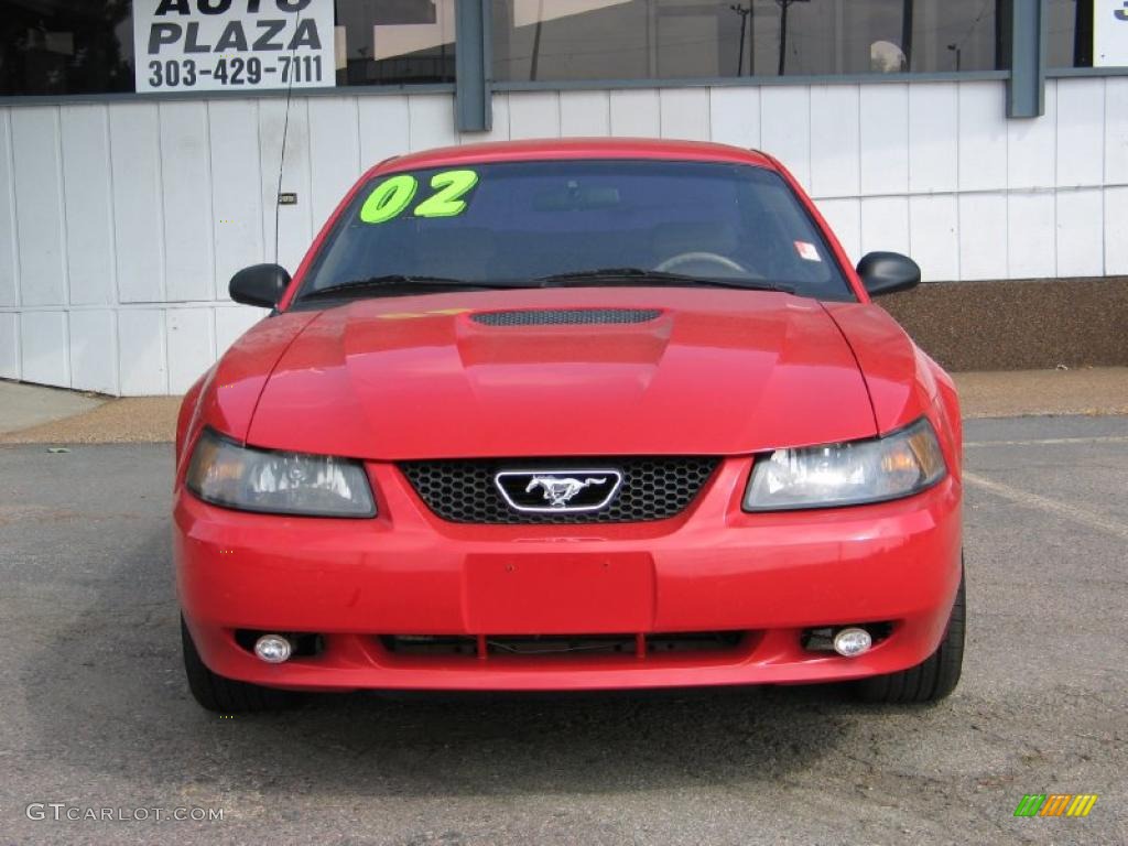 2002 Mustang V6 Coupe - Torch Red / Medium Graphite photo #3