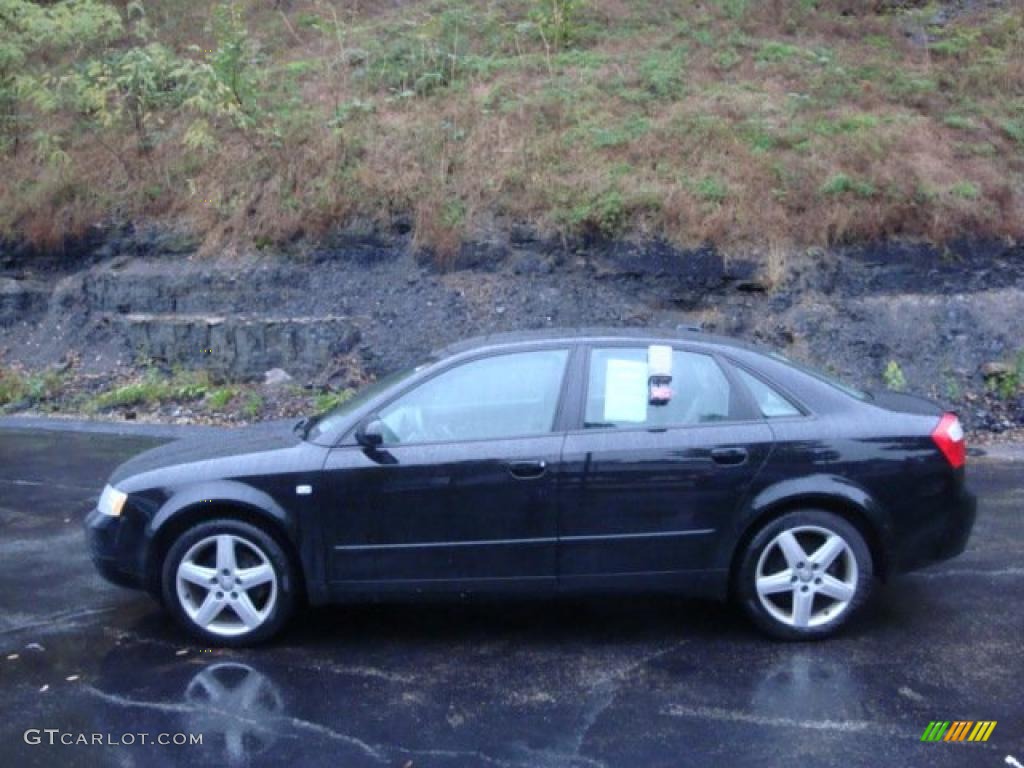 2005 A4 1.8T quattro Sedan - Brilliant Black / Grey photo #1