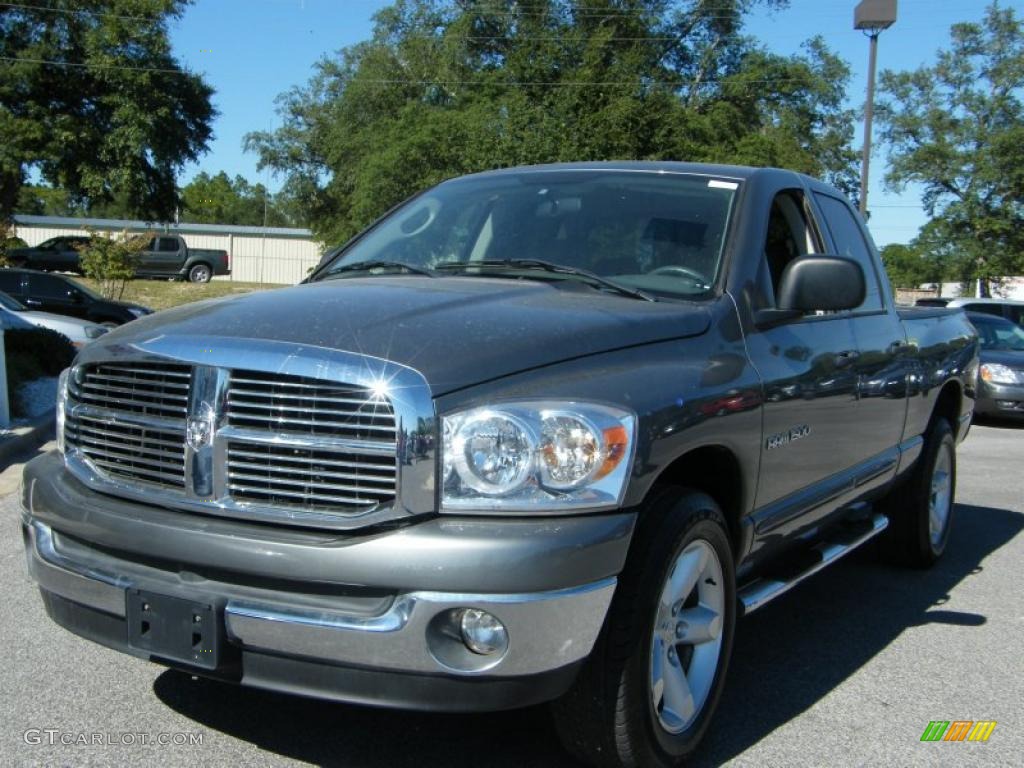 2007 Ram 1500 SLT Quad Cab - Bright Silver Metallic / Medium Slate Gray photo #1