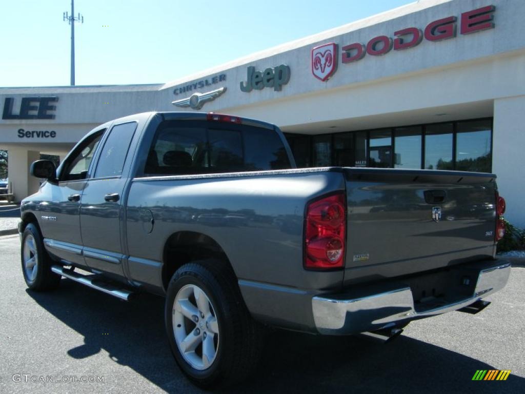 2007 Ram 1500 SLT Quad Cab - Bright Silver Metallic / Medium Slate Gray photo #3