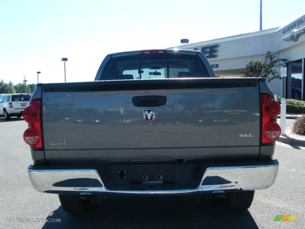 2007 Ram 1500 SLT Quad Cab - Bright Silver Metallic / Medium Slate Gray photo #4