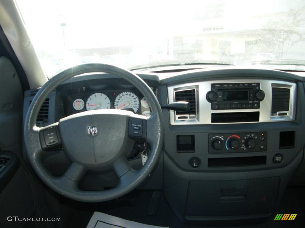 2007 Ram 1500 SLT Quad Cab - Bright Silver Metallic / Medium Slate Gray photo #18