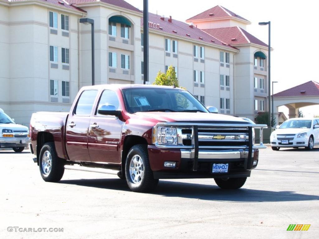 2008 Silverado 1500 LT Crew Cab 4x4 - Deep Ruby Metallic / Ebony photo #2