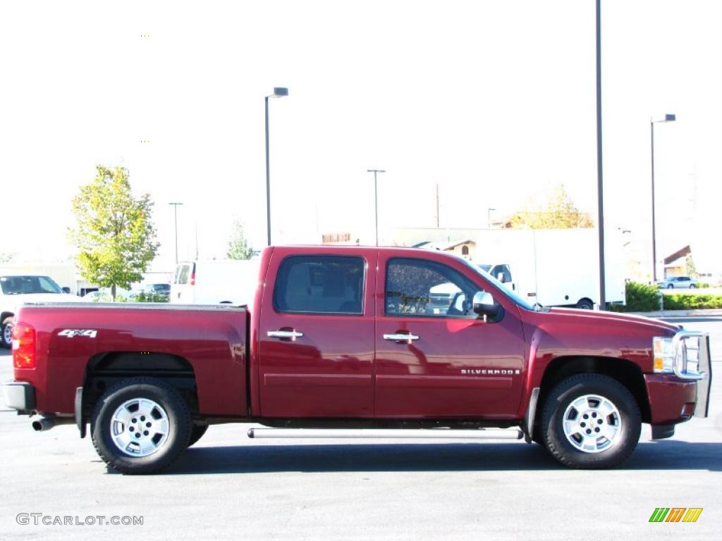 2008 Silverado 1500 LT Crew Cab 4x4 - Deep Ruby Metallic / Ebony photo #11