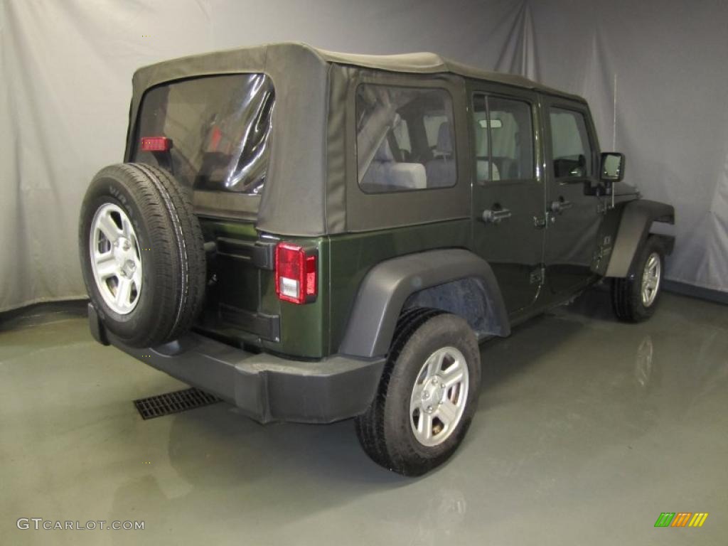 2008 Wrangler Unlimited X 4x4 - Jeep Green Metallic / Dark Slate Gray/Med Slate Gray photo #7
