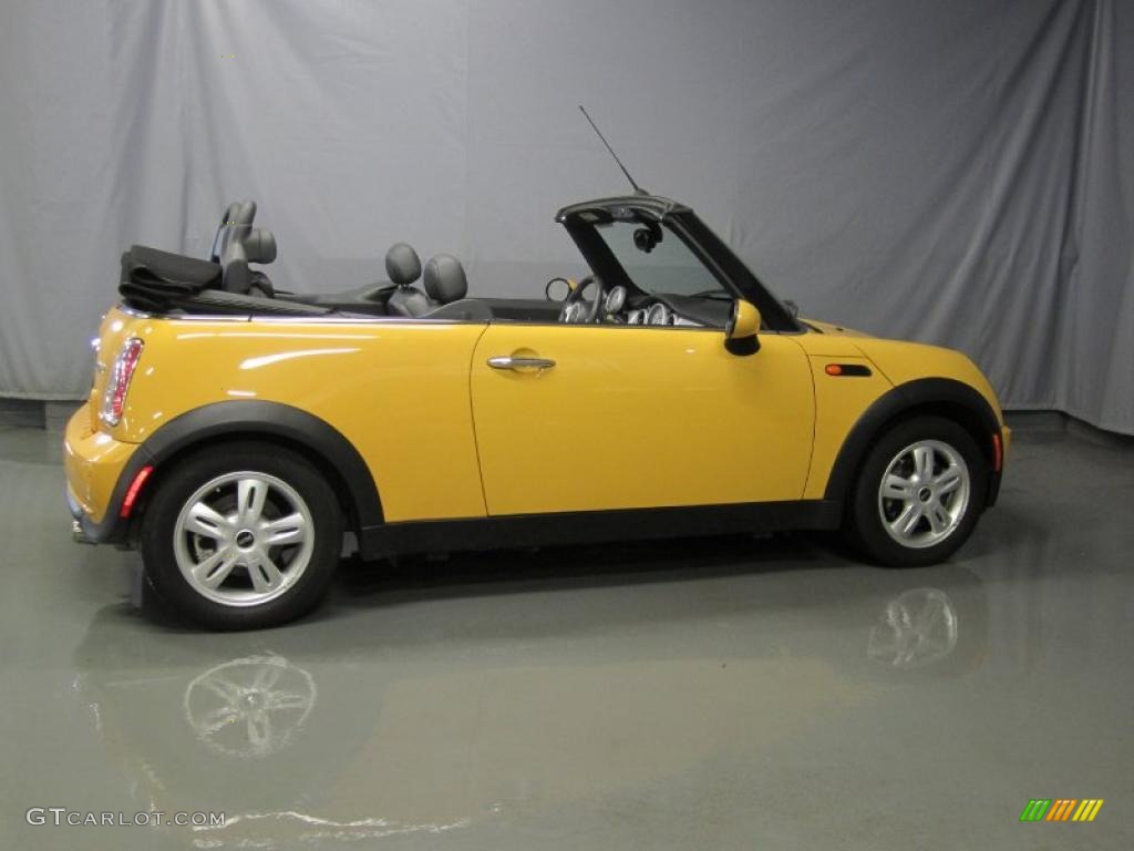 2008 Cooper Convertible - Mellow Yellow / Panther Black photo #9