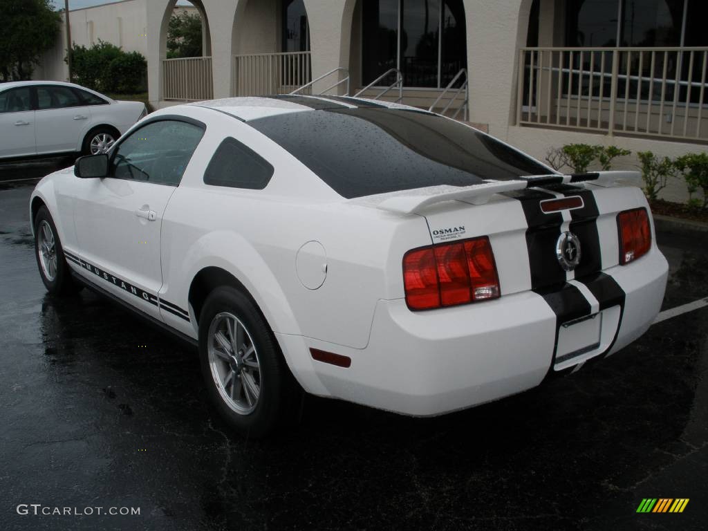 2005 Mustang V6 Premium Coupe - Performance White / Light Graphite photo #9