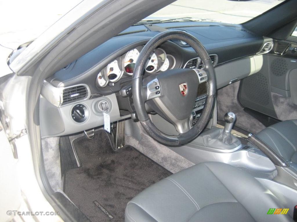 2007 911 Turbo Coupe - GT Silver Metallic / Black/Stone Grey photo #20
