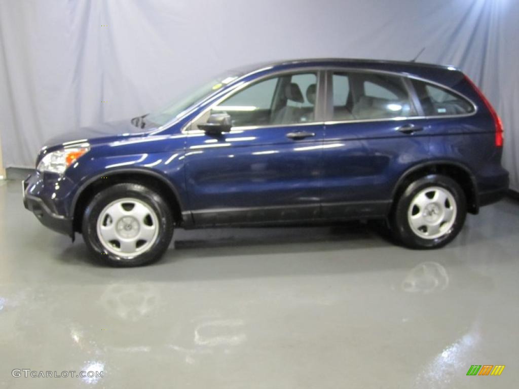 2009 CR-V LX 4WD - Royal Blue Pearl / Gray photo #3