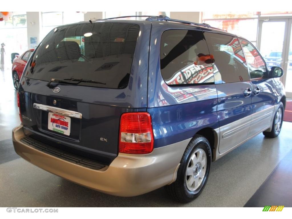 2003 Sedona EX - Blue Sapphire / Beige photo #6