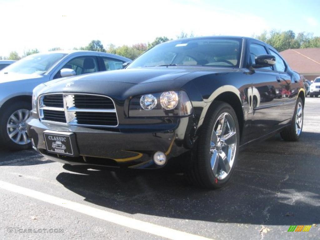 2010 Charger Rallye - Brilliant Black Crystal Pearl / Dark Slate Gray photo #1