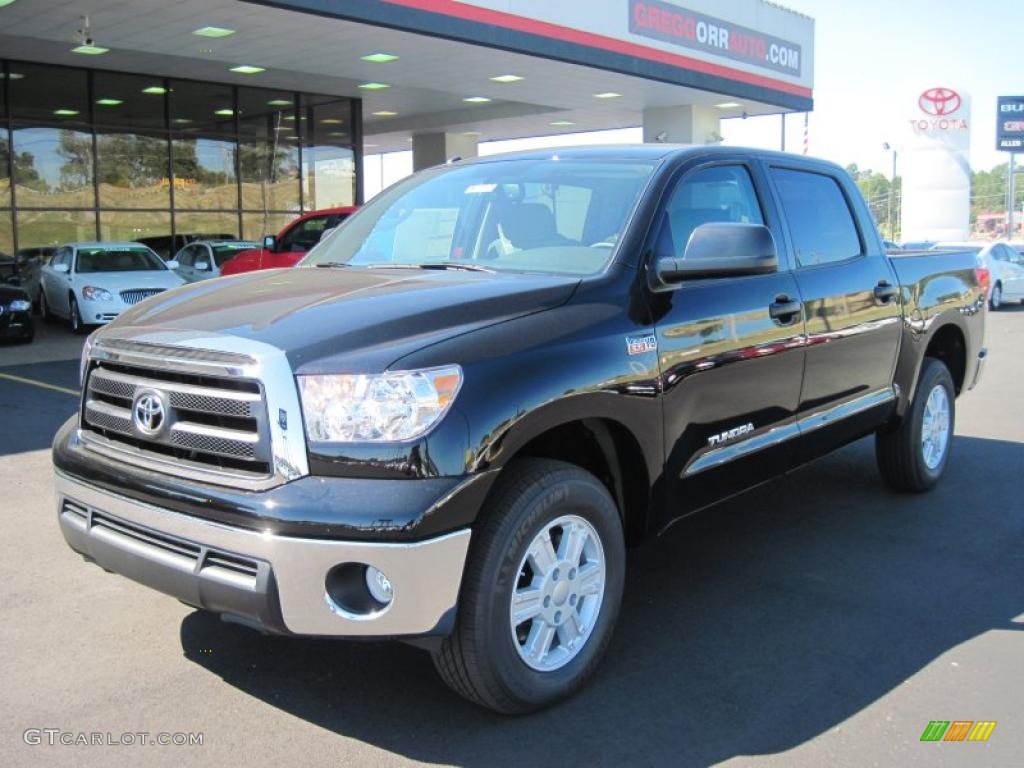 2011 Tundra CrewMax 4x4 - Black / Graphite Gray photo #1