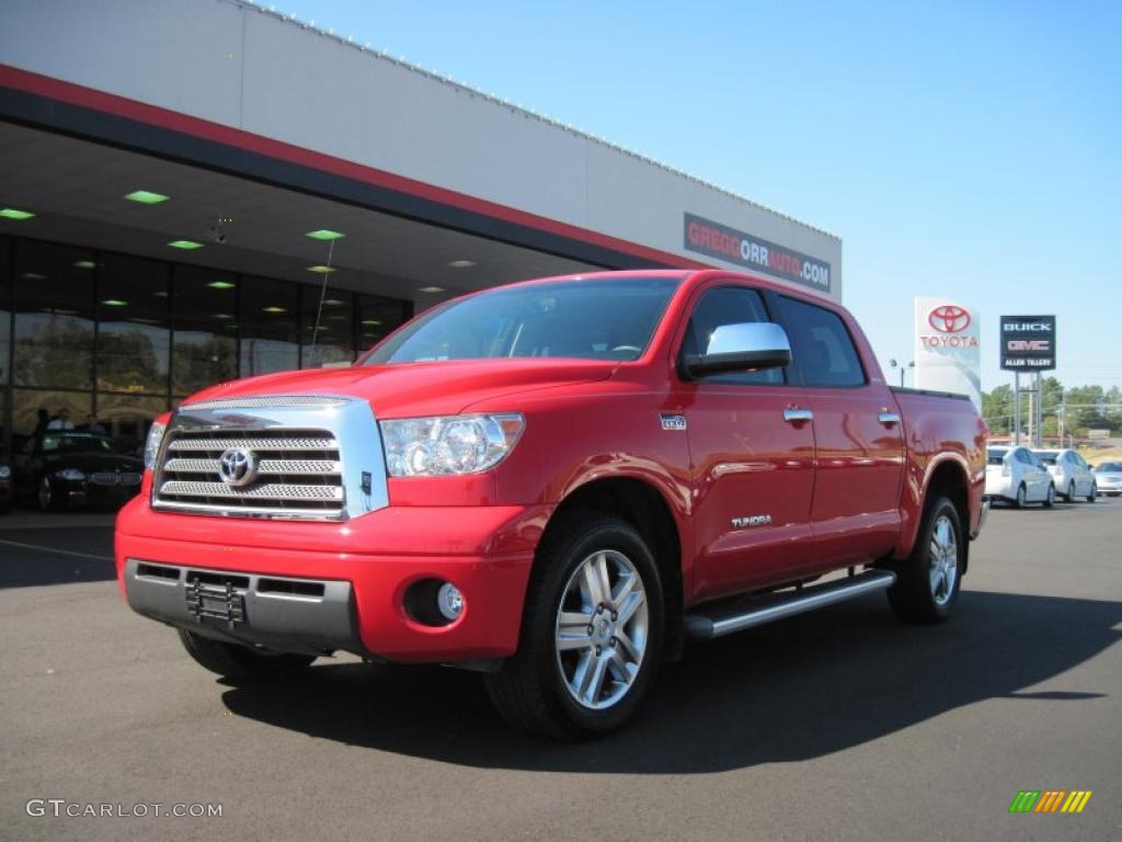 2007 Tundra Limited CrewMax - Radiant Red / Graphite Gray photo #1