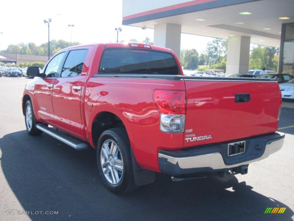 2007 Tundra Limited CrewMax - Radiant Red / Graphite Gray photo #3